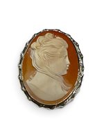 Spilla Mandile 1922 Donna Cammei  in Argento Conchiglia 2MSPCM30.3.26